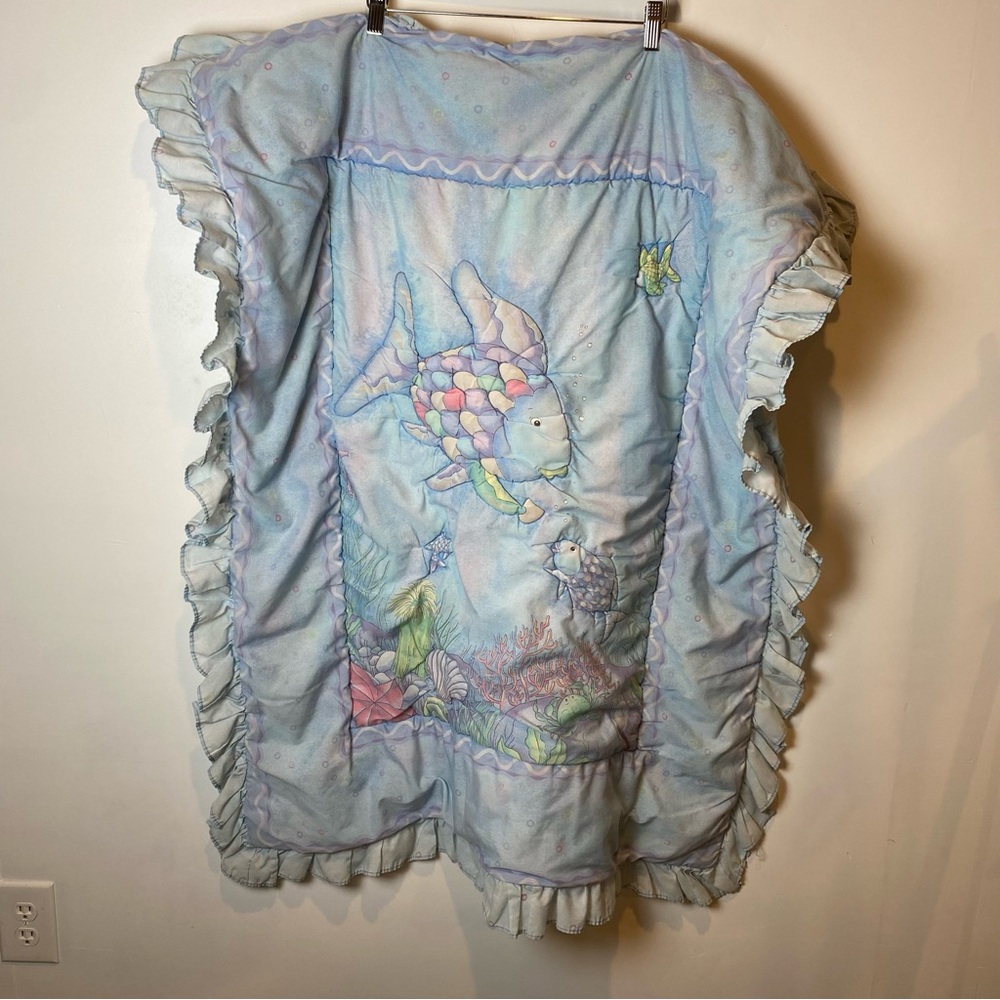 Rainbow Fish Vintage Crib Baby Comforter Ocean Classic